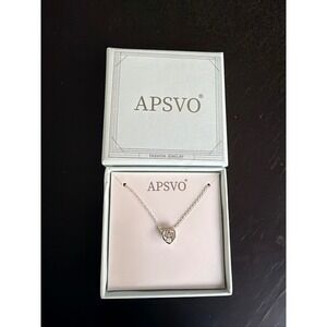 Sterling Silver Love Heart Initial for Women Letter "A" 20g Pendant Chain